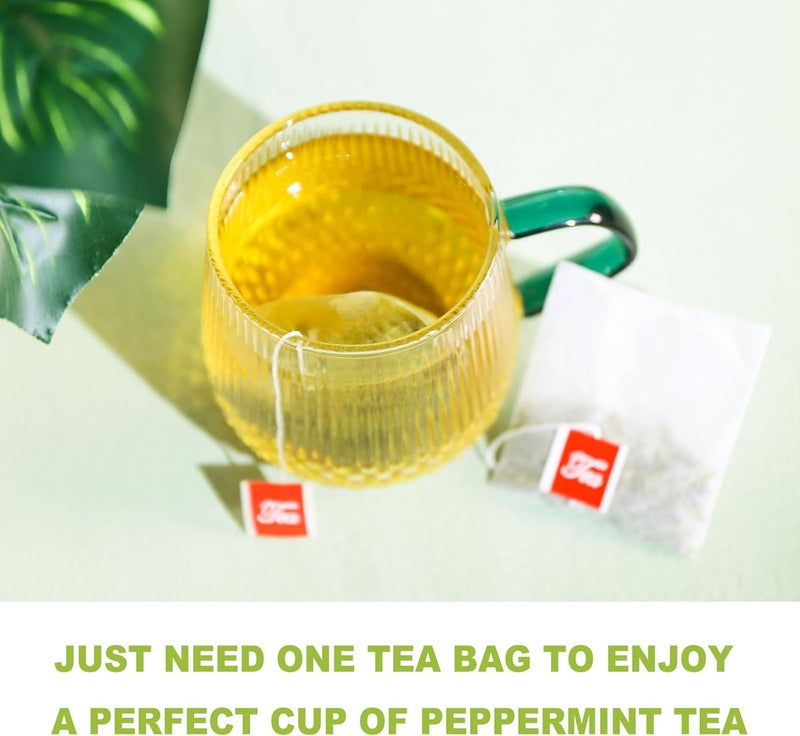 TEARELAE Peppermint Tea Bags - 80 Count - 100% Pure Peppermint Leaves - Non-GMO Herbal Tea for Digestion and Fresh Breath - Image 4